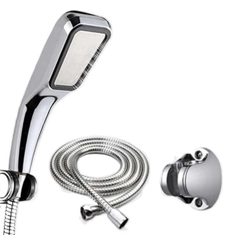 304 stainless steel panel Super pressurized showerhead set - Household pressurized shower head set with large water output Item Picture