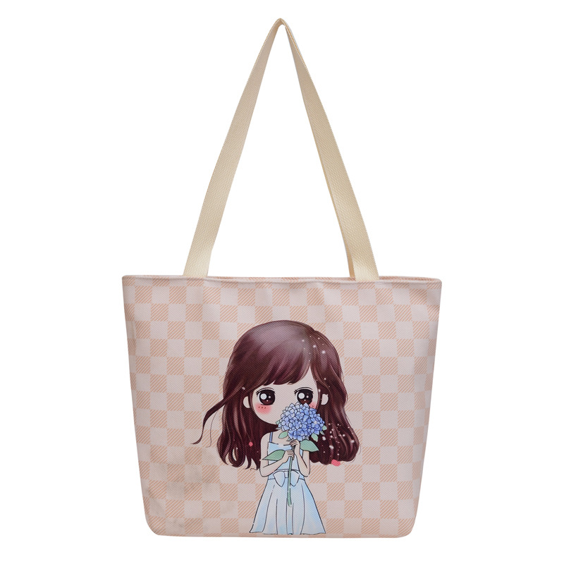 Wholesale of 2023 new style canvas bags for women, hand-held shoulder bags, shopping bags, large-capacity student tutorial bags, and canvas bags Item Picture