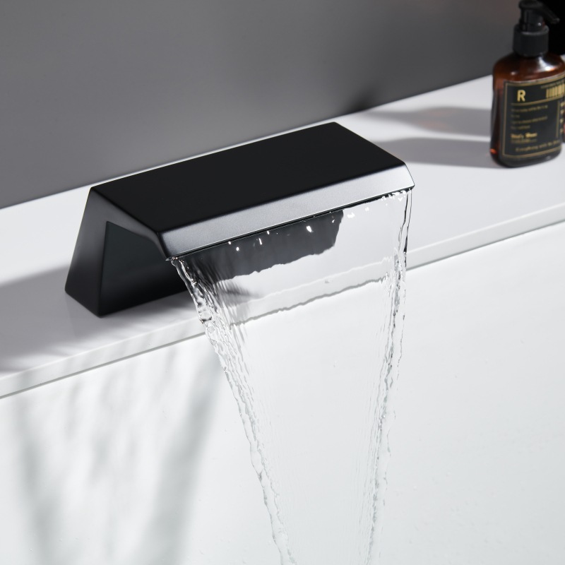 Hot spring soaking pool faucet, all-copper cold and hot 1-inch large flow waterfall faucet, spa fish mud pool faucet valve details Picture