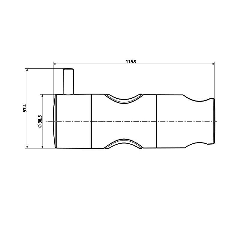 The original manufacturer of the push-button sliding sleeve ABS shower head lift, mid-insert sliding sleeve seat, direct buckle type shower head bracket Specification drawing