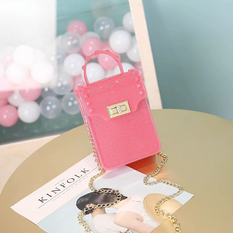 2025 New style bags: Women's jelly bag, summer transparent bag, vertical phone bag, crossbody small bag, mini bag, children's bag Specification drawing