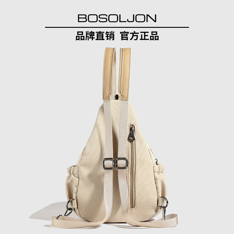A new cross-border women's backpack, a niche, fashionable and trendy women's bag with a sporty and simple style, and a large capacity crossbody backpack Specification drawing