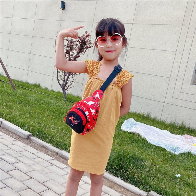 Children's bags, backpacks, dinosaurs, boys and girls, cute princesses, little babies, girls, fashionable chest bags, crossbody bags, 2020 new styles Specification drawing