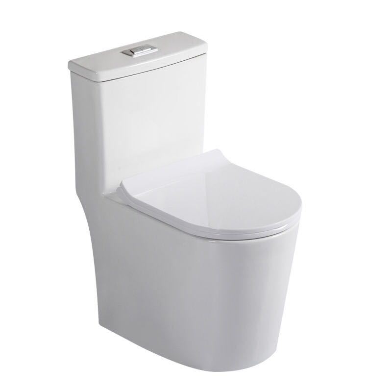 Small apartment quiet household siphonic large-diameter hotel short ceramic toilet, rental apartment seat toilet Item Picture