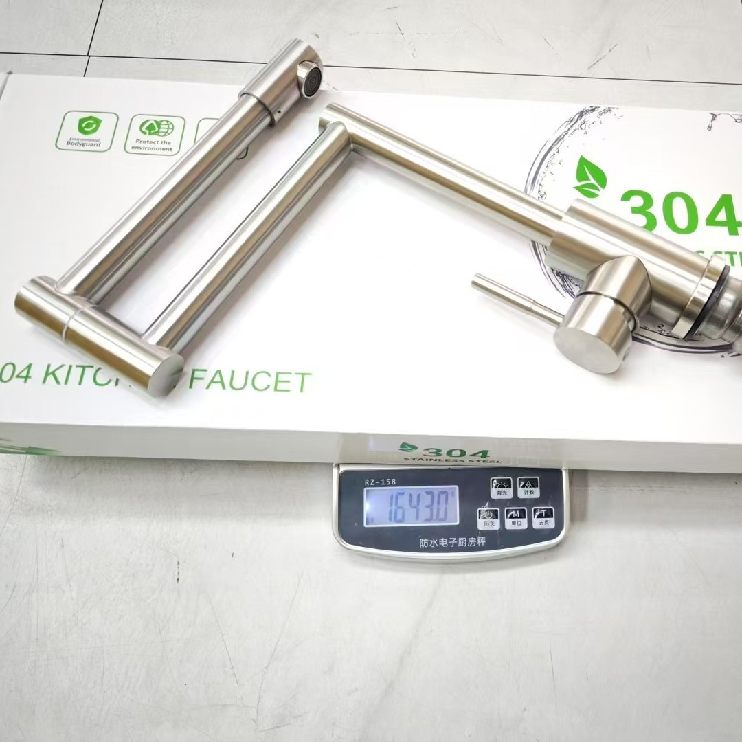 Wholesale kitchen faucets, cold and hot 304 stainless steel faucets, sink sinks, rotating and folding faucets from the manufacturer Item Picture
