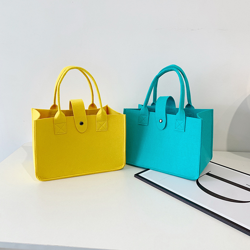 New simple and versatile felt tote bags, children's birthday gift bags, commuting felt tote bags, wholesale from the manufacturer details Picture