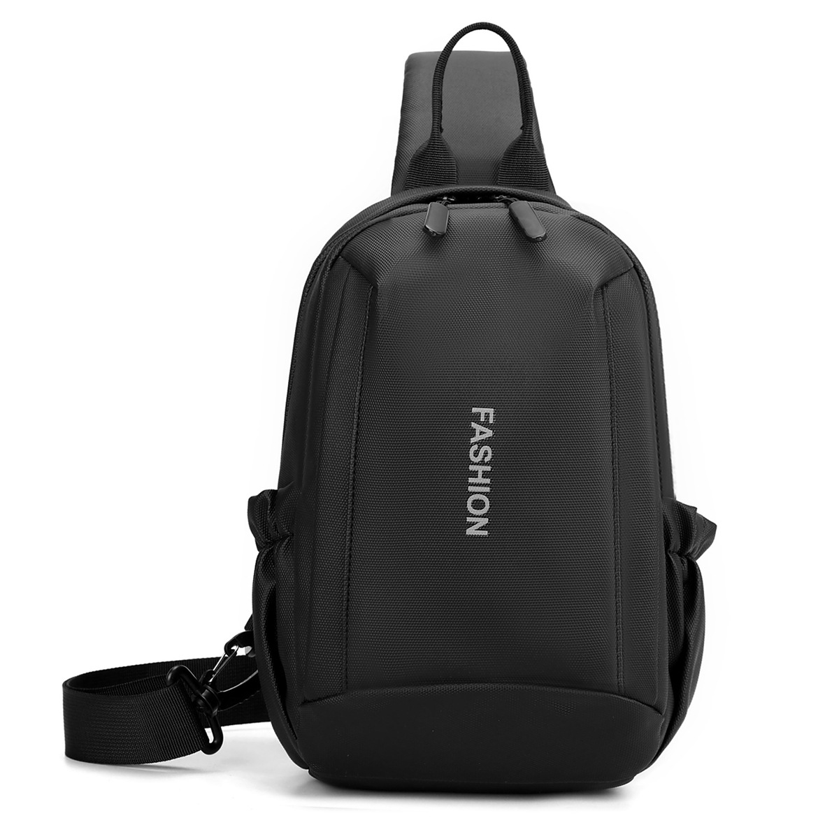 New men's chest bag, trendy crossbody bag, business travel, leather waterproof men's bag, fashionable, lightweight and versatile single-shoulder bag Item Picture
