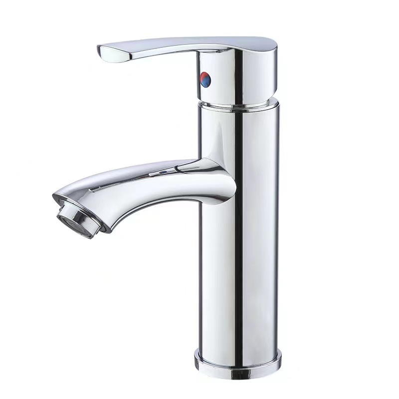 Seven-horsepower single-hole cold and hot washbasin faucet, stainless steel mixed water washbasin faucet manufacturer Item Picture
