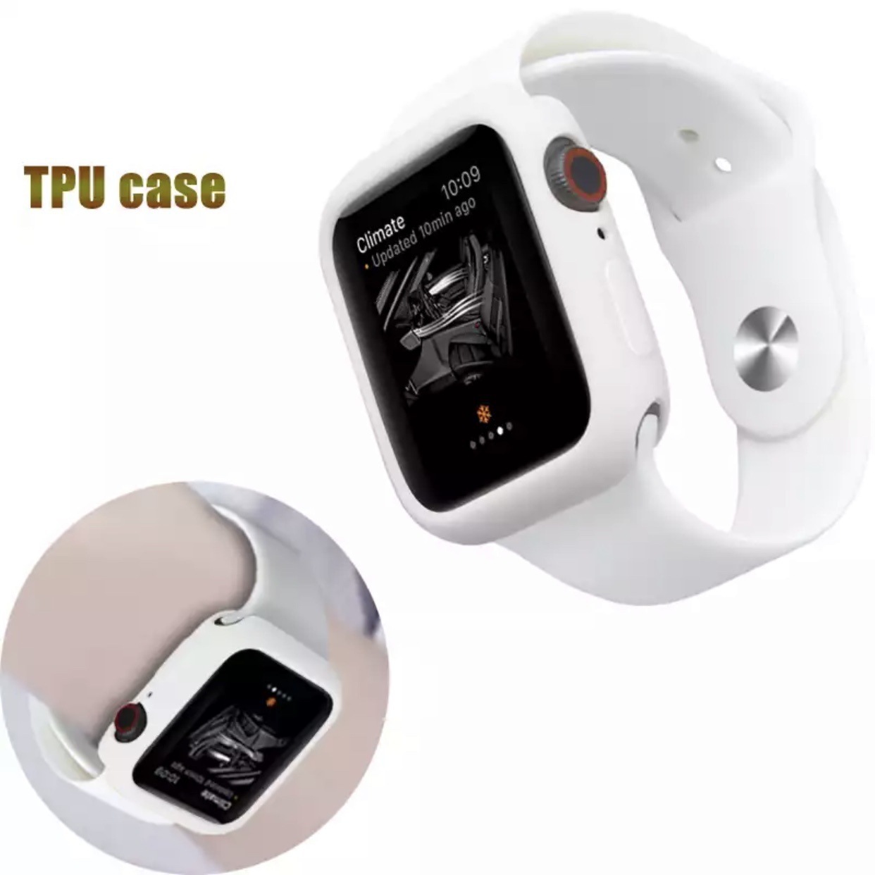 Semi-wrapped TPU watch case, suitable for Apple iwatchs10 soft case ultra49mm candy-colored matte protective case Application Scenario