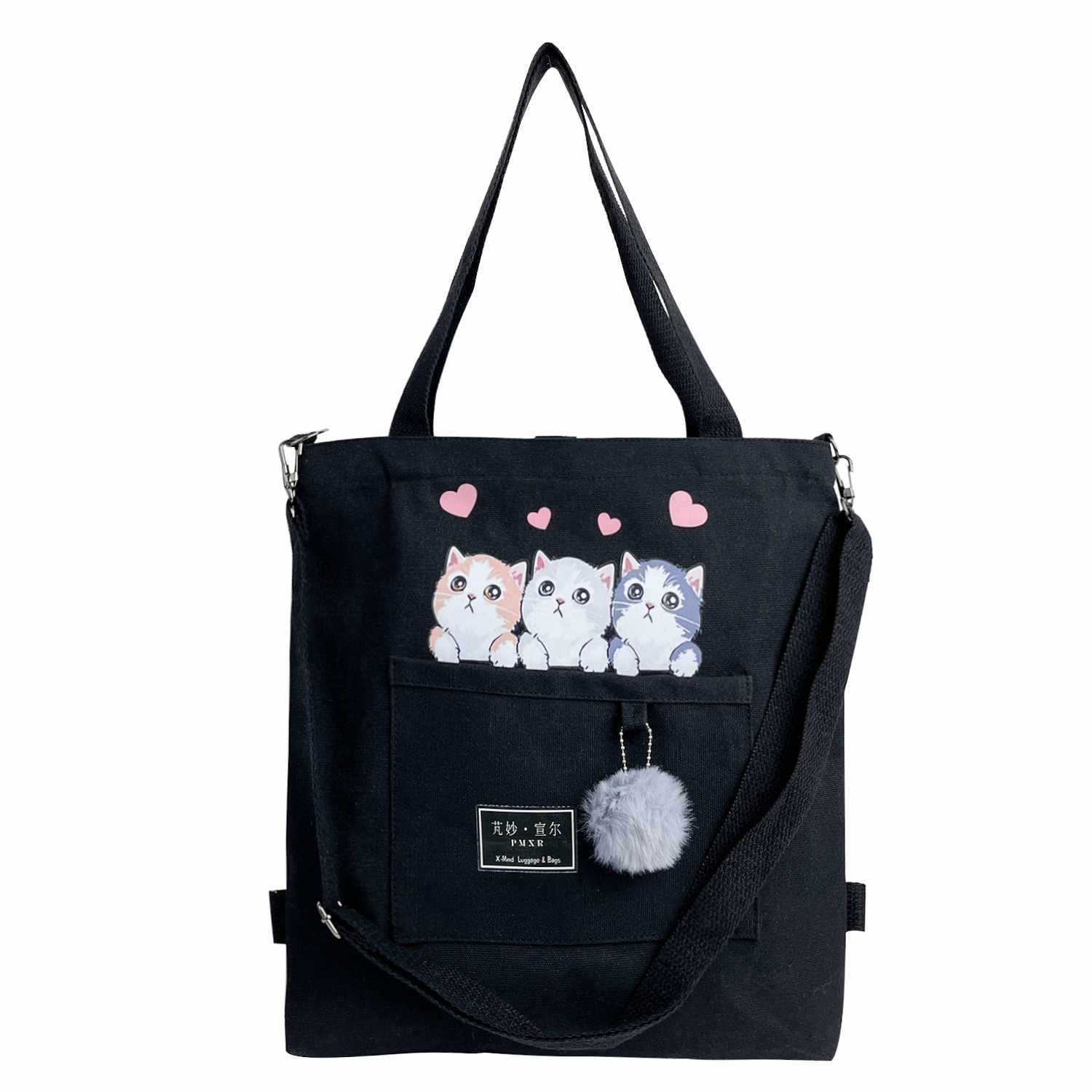 Large-capacity canvas bag 2024 new style fashionable and trendy student class bag, Korean-style simple tutorial bag, one-piece consignment Item Picture