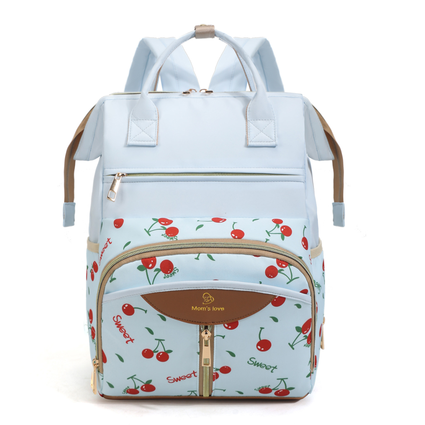 Mother and baby bag, maternity bag, large-capacity convenient mommy bag, new style, with an opening at the back to hold a baby bottle, multi-compartment maternity bag Item Picture