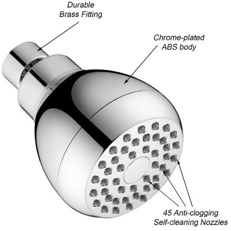 American-style cross-border showerhead for foreign trade, concealed shower head, 3-inch small top spray pressurized water-saving bathhouse showerhead Item Picture