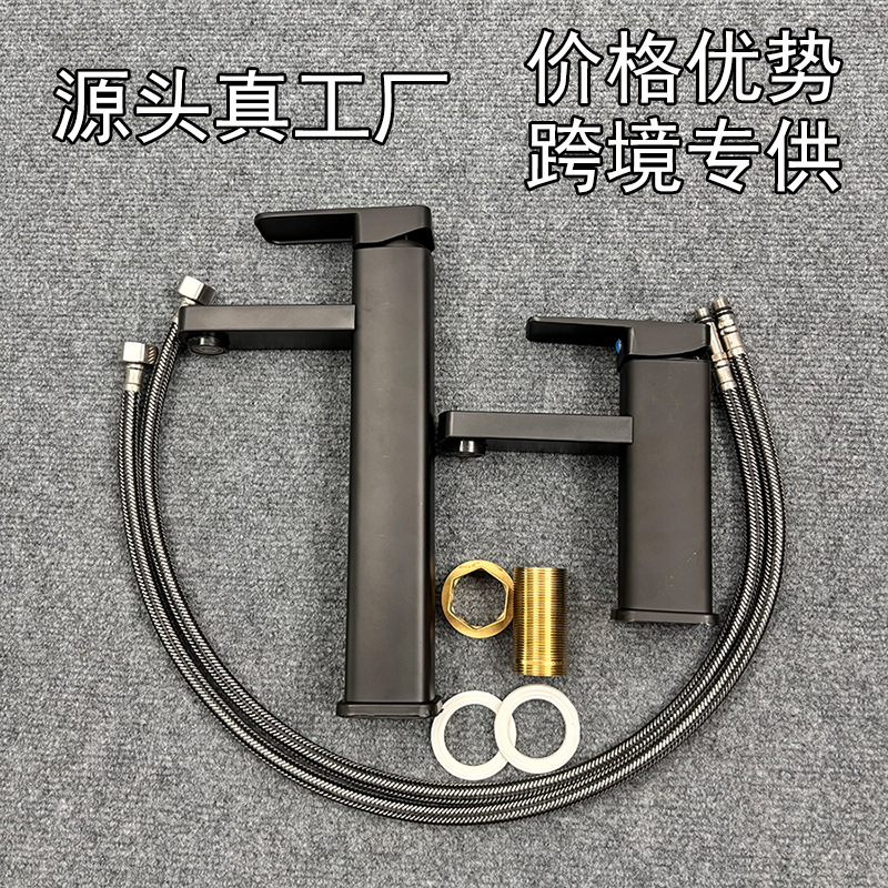 Stainless steel cold and hot dual-purpose cross-border single-cooling washbasin faucet, washbasin, sink, bathroom cabinet faucet details Picture
