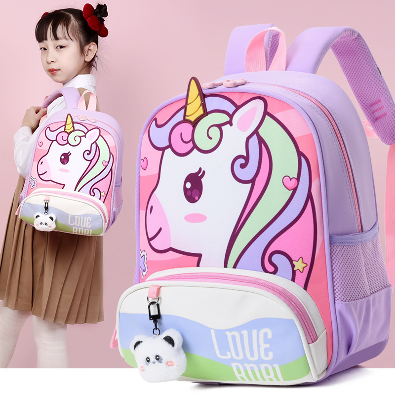 Children's schoolbags, cartoon unicorn children's backpacks, medium and senior class children's student schoolbags, boys' and girls' travel bags details Picture