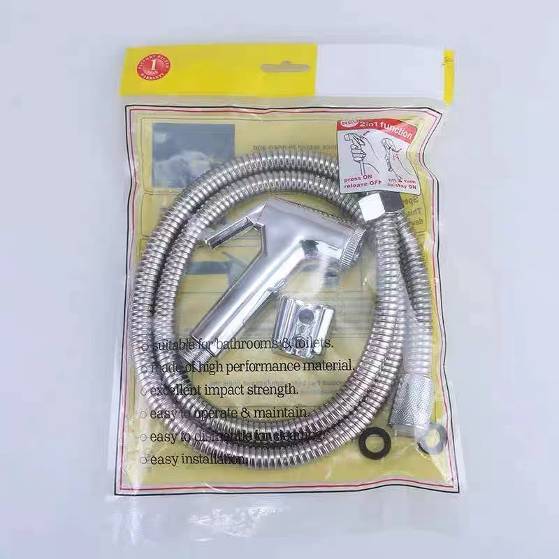 Cross-border white toilet, feminine washer, pressurized spray gun set, bathroom cleaning and flushing, small showerhead vacuum-formed set details Picture