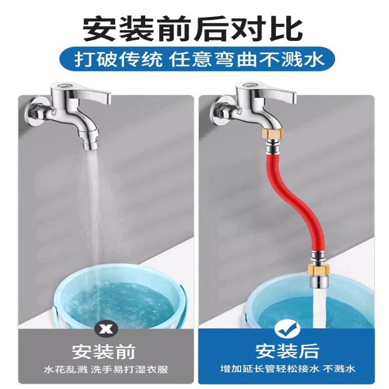 The splash-proof magic tool for customizable extension pipes, extension pipe hoses, universal extension faucet extenders for bathrooms Item Picture
