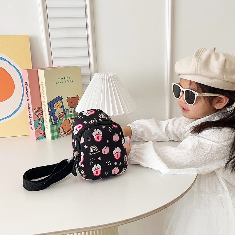 New children's chest bag, little rabbit children's bag, cartoon new trendy matching boys and girls, kindergarten single-shoulder crossbody bag Specification drawing