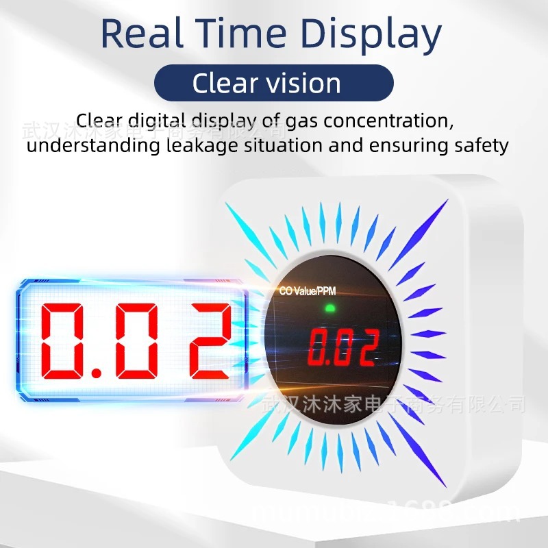 Tuya Smart Gas carbon monoxide Detector alarm features wireless control and multi-functional alarm Specification drawing