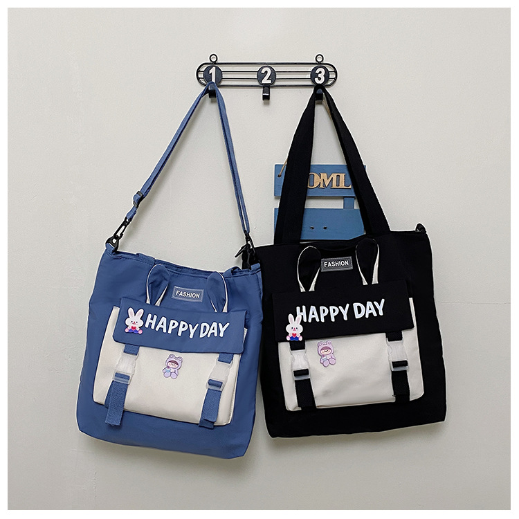 Large-capacity file bag, primary school student handbag that can be carried on one shoulder, book bag for girls with high appearance standards, homework books and test papers bag Specification drawing