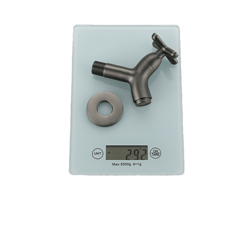 Gun-gray all-copper wall-mounted faucet, single-cooling faucet, universal sink, balcony mop sink, kitchen faucet Item Picture