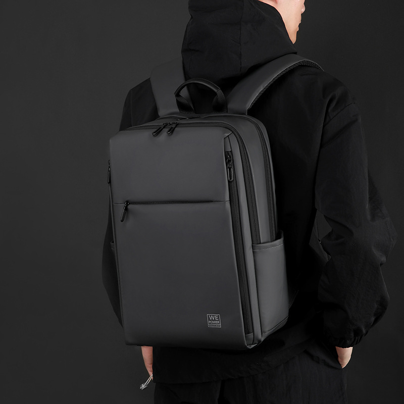 WEPOWER's new casual backpack for men's business travel, a large-capacity water-resistant backpack Specification drawing