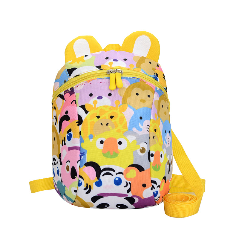 Wholesale schoolbags for boys and girls in kindergartens, cartoon anti-wandering ropes, children's backpacks, and trendy casual bags for children aged 2 to 6 Item Picture