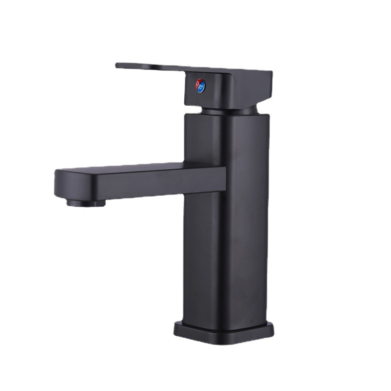 Stainless steel cold and hot dual-purpose cross-border single-cooling washbasin faucet, washbasin, sink, bathroom cabinet faucet Item Picture