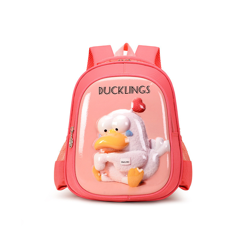 Cartoon hard-shell children's bags for boys and girls, cute and trendy double-shoulder bags for kindergarten children in both large and small classes full figure