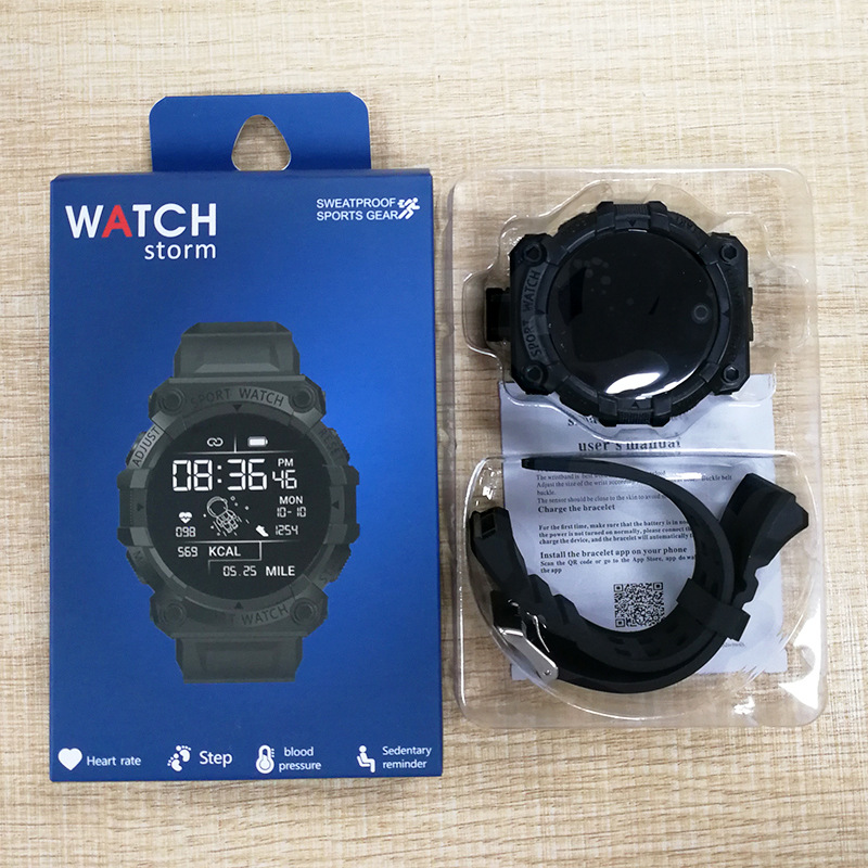 Y56 Smartwatch FD68S smart bracelet, round screen, color screen, heart rate, blood pressure, music, weather, step count, sports bracelet details Picture