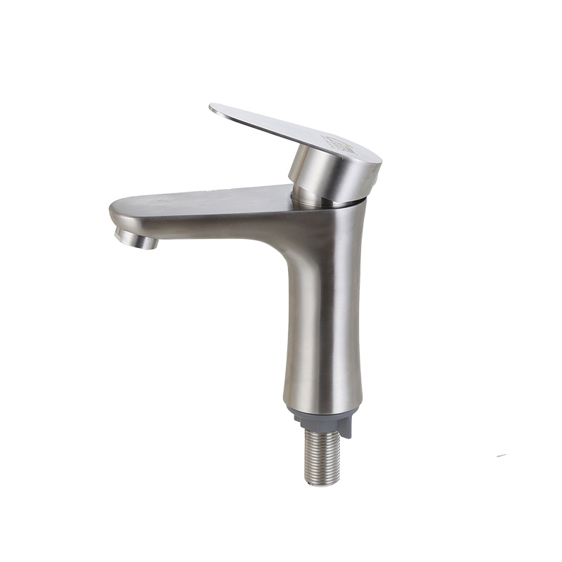 Wholesale 304 stainless steel washbasin, single-cooling faucet, household and hotel washbasin faucet, washbasin faucet Item Picture