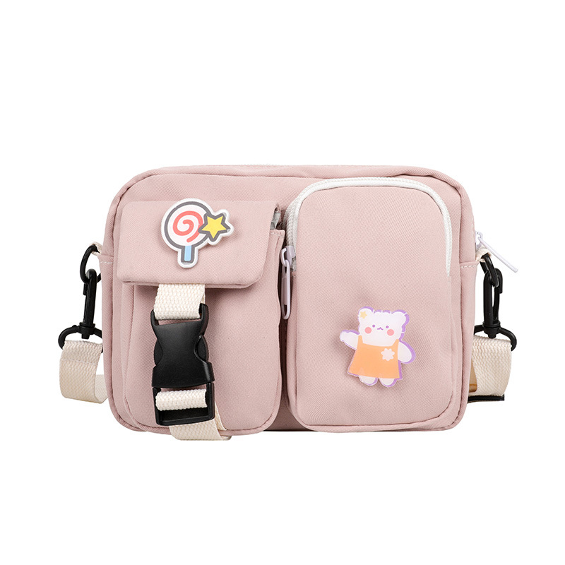 ins nylon small cloth bag for women, 2020 new style single-shoulder student bag, fashionable crossbody bag, internet-famous little black bag Item Picture