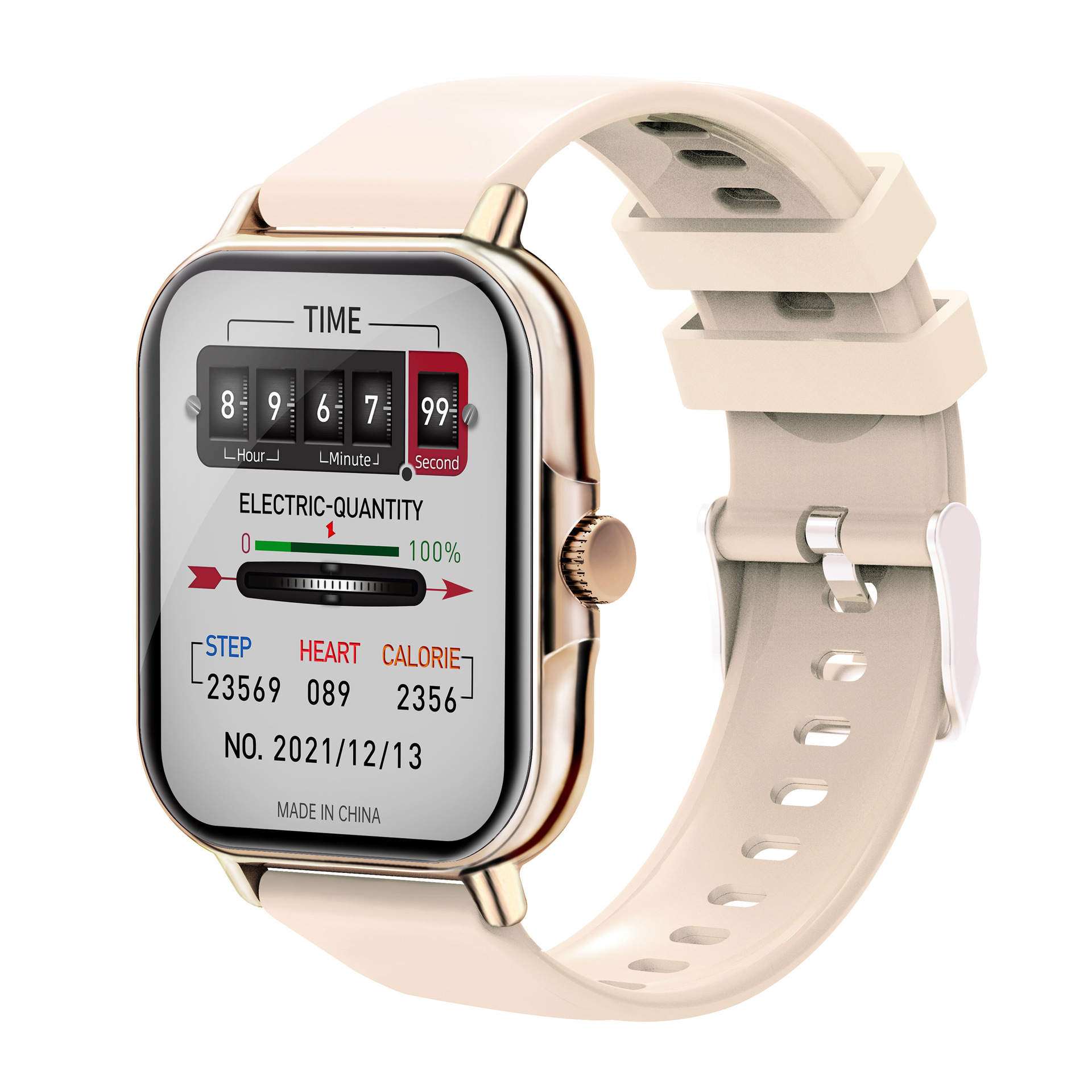 The new CT3 Bluetooth call AI voice assistant NFC access control 1.7-inch GT3050 smartwatch ring Specification drawing