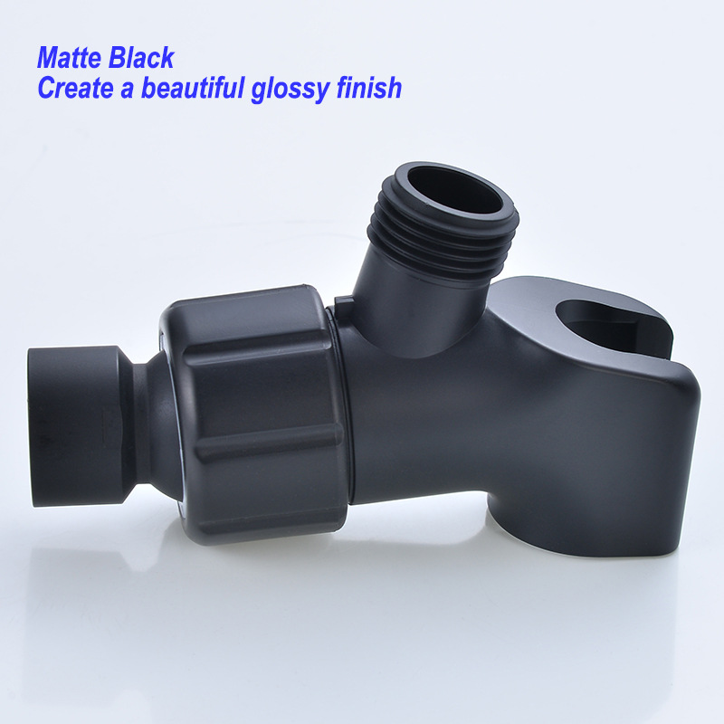 Original manufacturer, cross-border matte black American three-way socket, copper ball head, American boom, showerhead stand, wall base Application Scenario