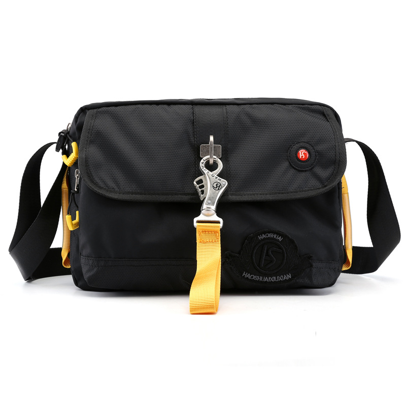 New men's shoulder bag, casual outdoor versatile shoulder bag, waterproof and wear-resistant sports shoulder crossbody bag Specification drawing