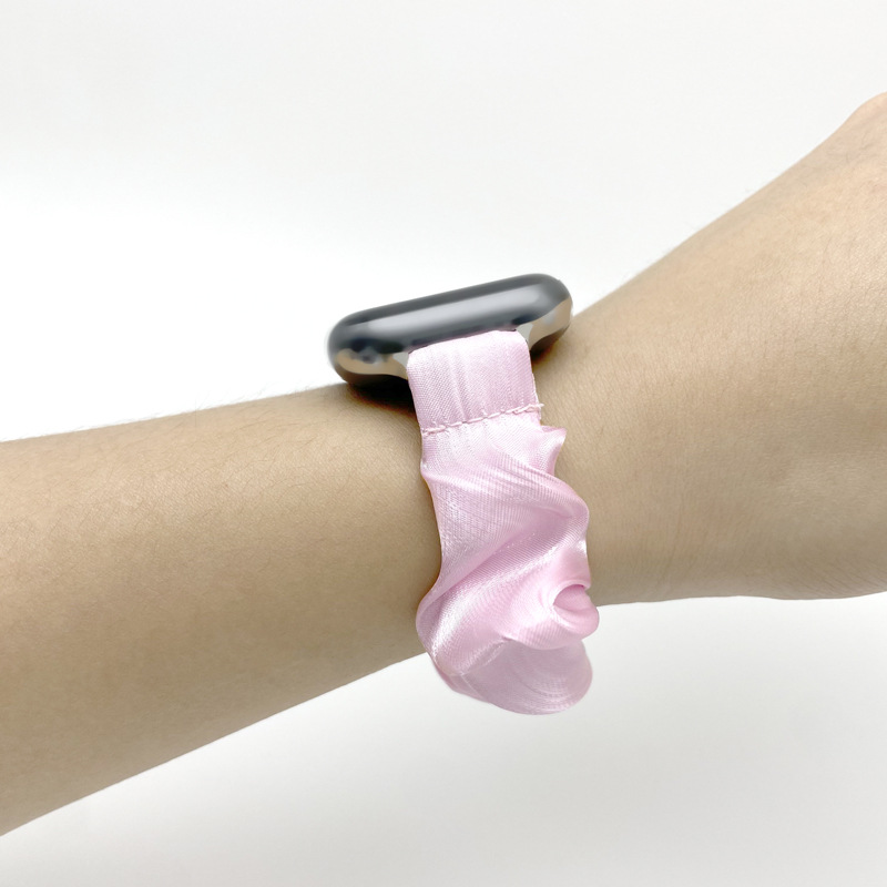 The new summer model is suitable for the narrow-bezel solid-color glossy silk hairline band of the Apple watch Application Scenario