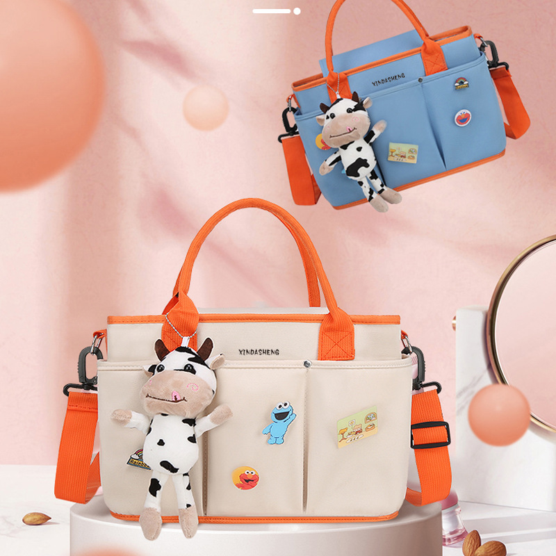 New tote handbag for Mommy, portable, single-shoulder, suitable for hanging baby strollers, large capacity, versatile and high-end Mommy backpack Specification drawing
