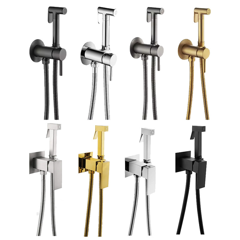 Cross-border toilet companion, spray gun faucet, wall-mounted spray gun, cold and hot all-copper toilet companion, women's wash spray gun faucet full figure