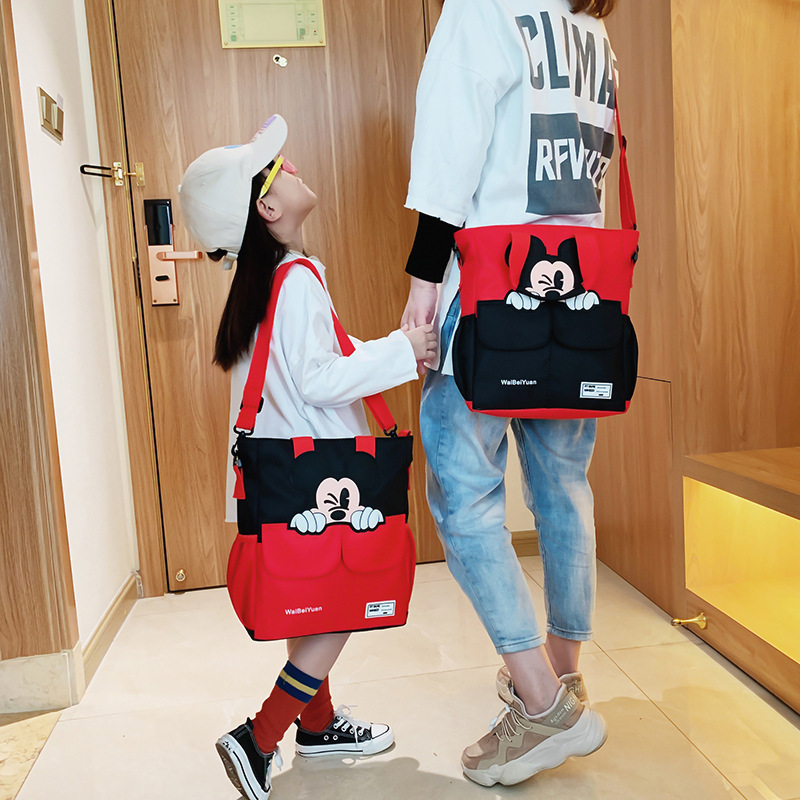 2024 New Oxford Children's Tutorial Bag, cartoon tote bag for primary school students, large capacity single-shoulder crossbody bag wholesale bag details Picture