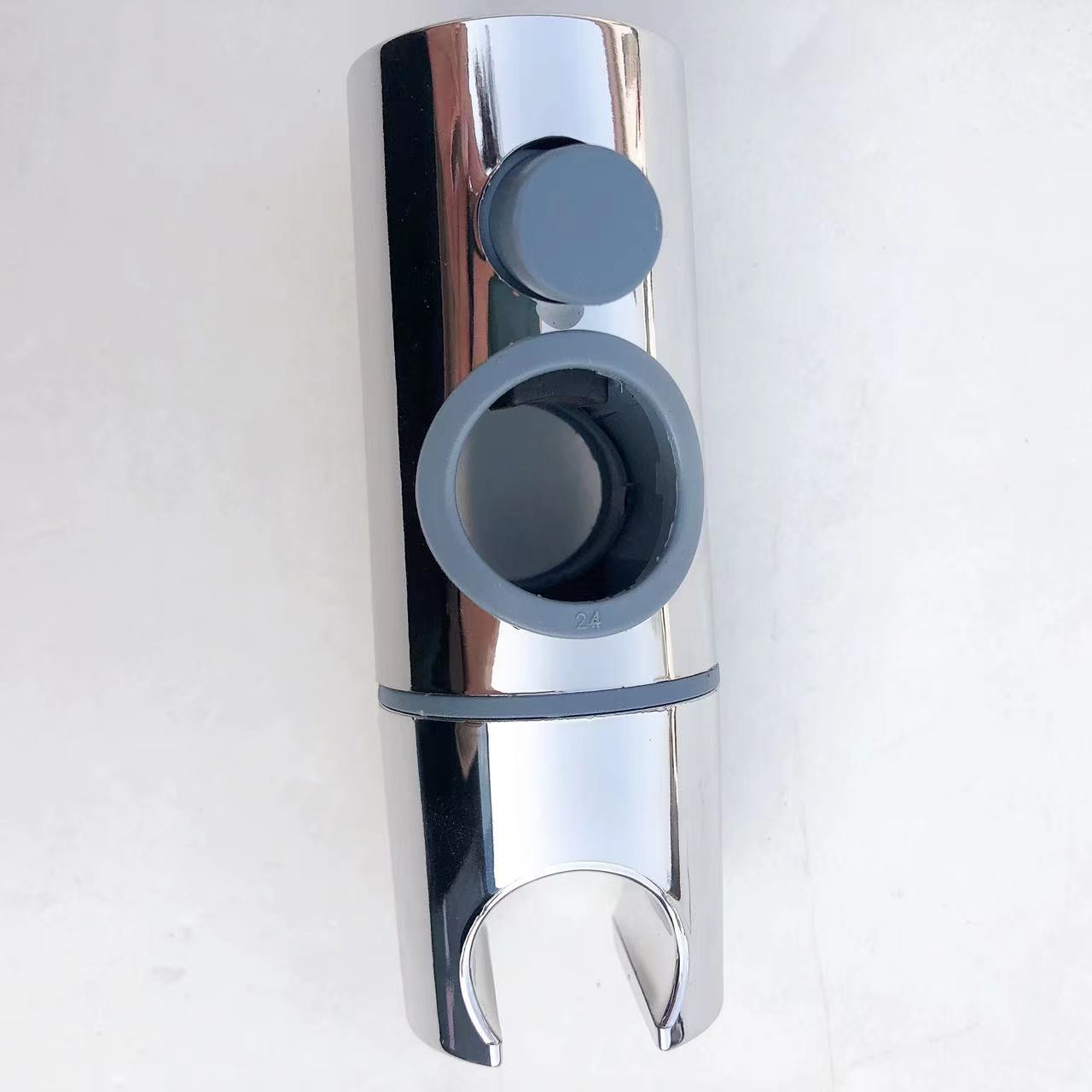 Shower lift rod, sliding sleeve, showerhead seat, plastic round pipe, middle fork, movable bracket, fixed seat, no need for drilling, 24mm details Picture