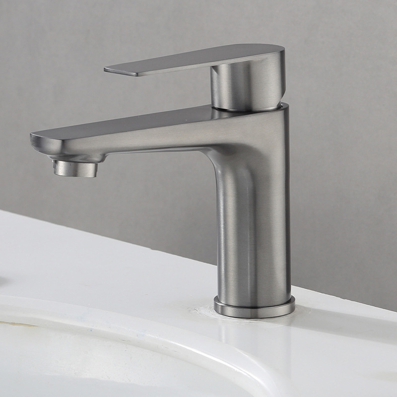 Cold and hot washbasin faucet, bathroom countertop basin, washbasin, washbasin, bathroom cabinet, single-hole cold and hot faucet full figure