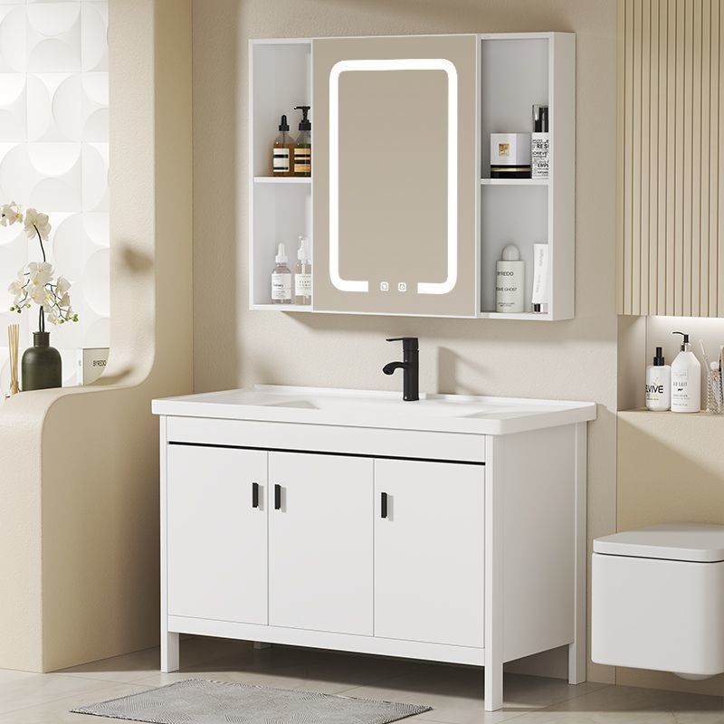 Kacomos floor-standing space aluminum bathroom cabinet and washbasin cabinet combination bathroom integrated ceramic washbasin cabinet full figure