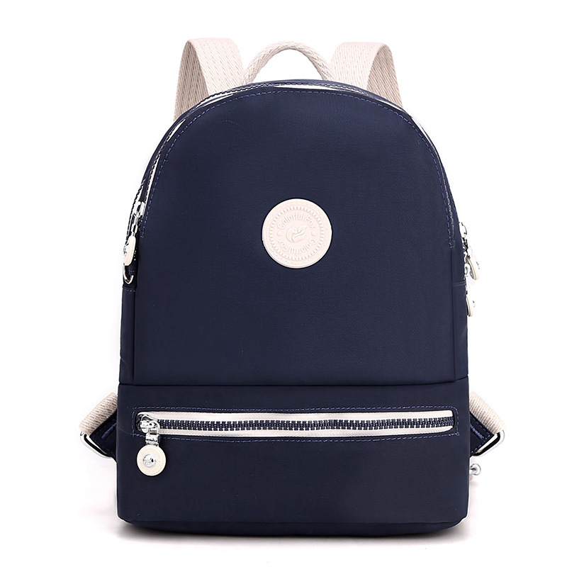 Cross-border exclusive ladies' backpacks, outdoor casual portable backpacks, large-capacity water-resistant nylon schoolbags for school Specification drawing