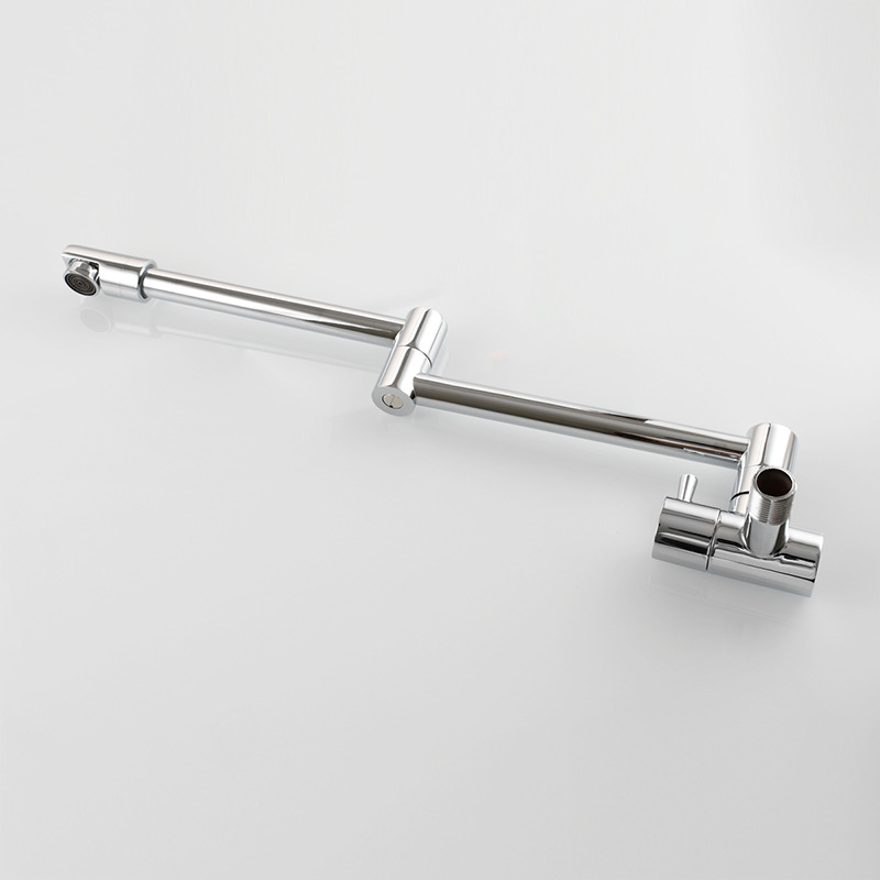 Copper-chrome-plated single-cooling kitchen faucet, universal rotating kitchen faucet, extendable extended folding faucet Application Scenario