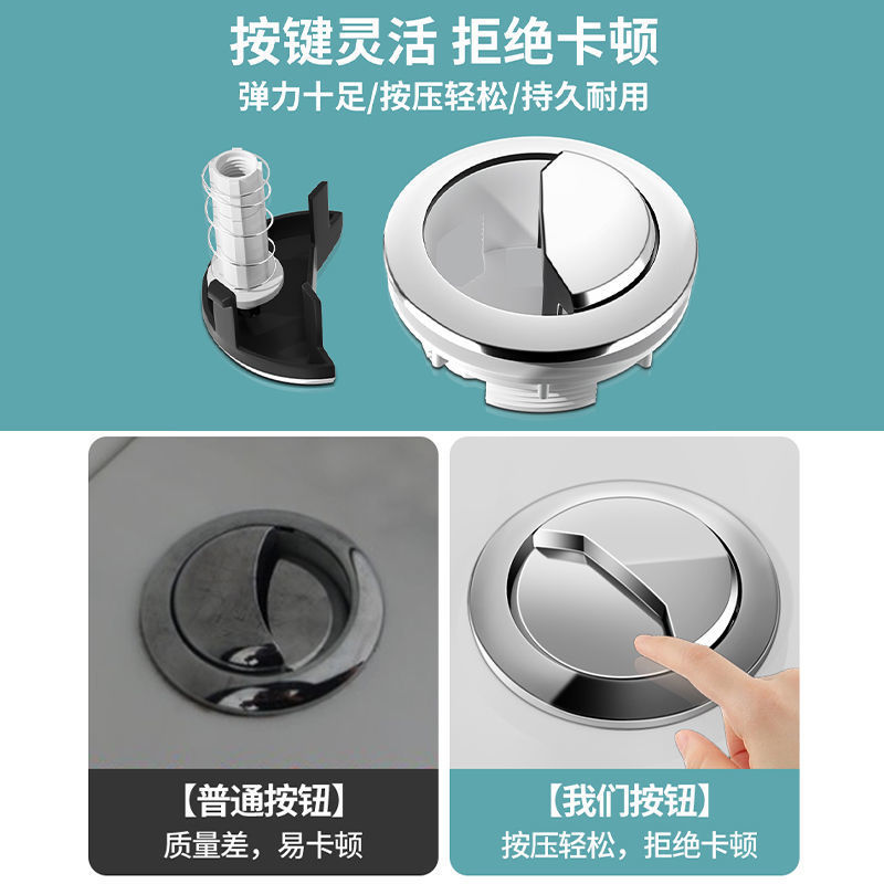 Circular accessory toilet button, universal bucket water tank flush press, toilet seat switch, double button manufacturer Application Scenario