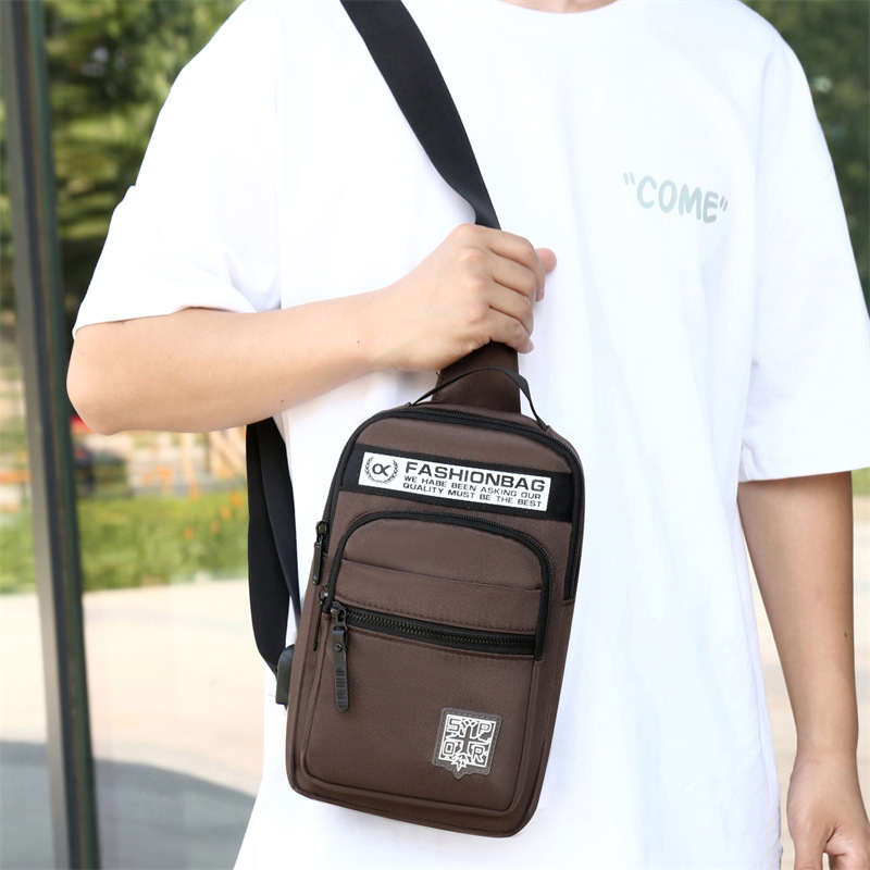 A new trend of men's Korean-style casual business single-shoulder crossbody bag and multi-functional outdoor sports backpack for cross-border foreign trade details Picture