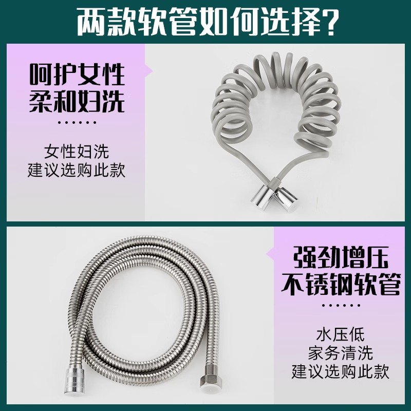 Toilet spray gun, faucet, feminine wash nozzle, toilet and bathroom water gun, companion flushing device, household high-pressure pressurization Item Picture