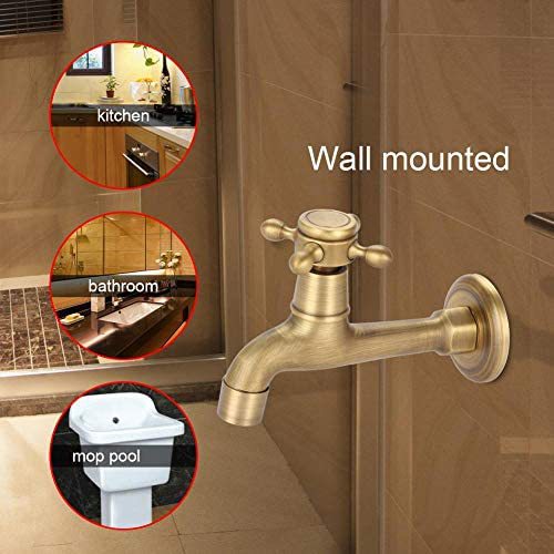 Copper antique European style retro 4 points 6 points single-cooling washing machine faucet mop sink extended faucet faucet nozzle bathroom Application Scenario