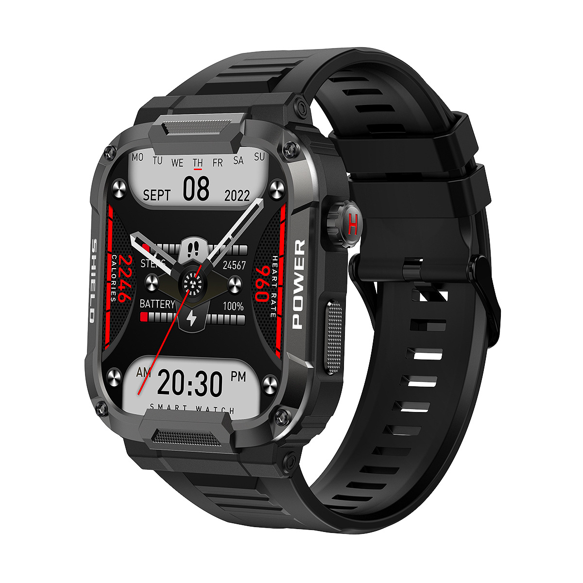 Cross-border MK66 smart bracelet, outdoor three-proof sports, Bluetooth call, music player, heart rate, blood pressure and health watch details Picture