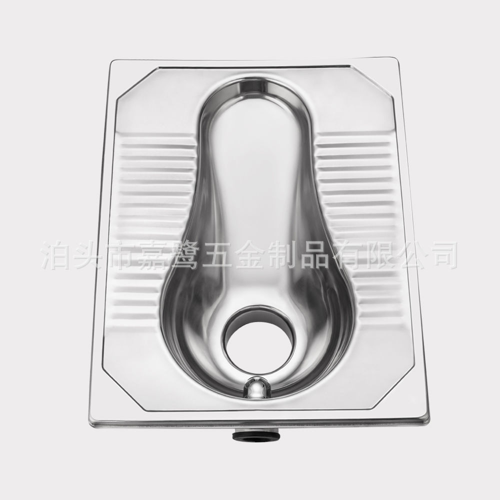 304 stainless steel squat toilet thickened prison project mobile toilet with curved stainless steel squat toilet in front of the squat pit Item Picture