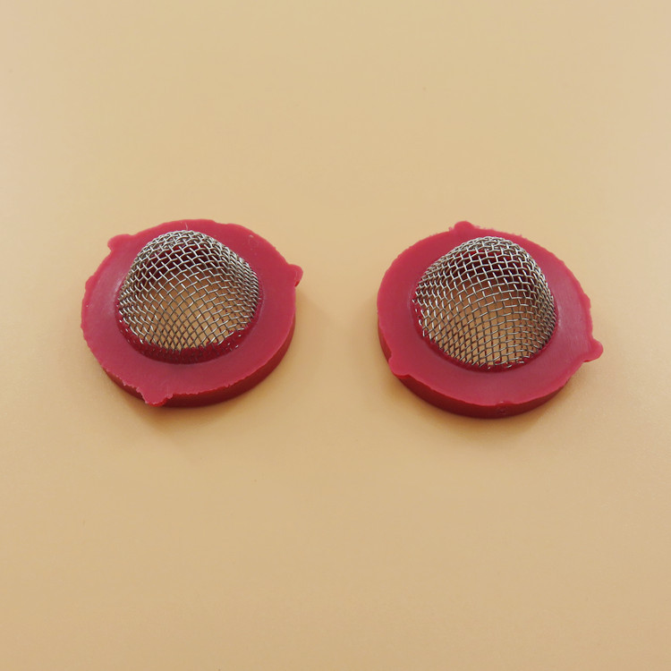 Red 6-point filter gasket, garden plastic hose joint, washing machine accessories, stainless steel gasket Specification drawing